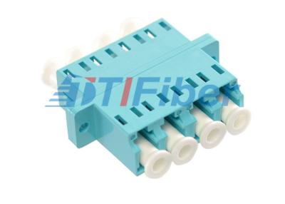 China LC Multimode OM3 Aqua Duplex Plastic Fiber Optic To Ethernet Adapter for Test Network for sale