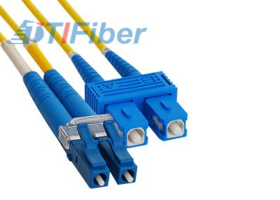 China LC to SC Fiber Optic Patch Cord Single Mode Fibre Optic Patch Leads for FTTH Network for sale