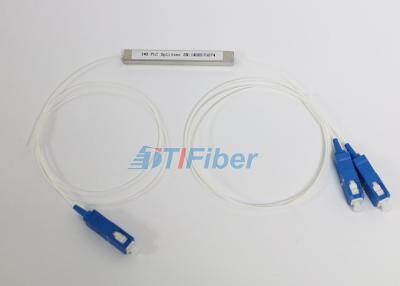 China 1X2 Steel Tube Type PLC Fiber Optic Cable Splitter With SC / PC Connector for sale