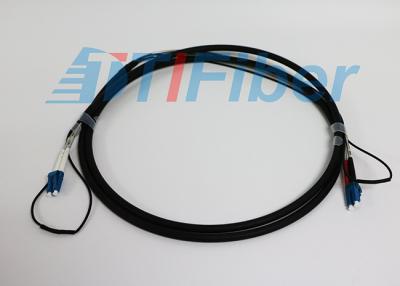 China Singlemode Duplex Fiber Optic Patch Cords with Armour Cable LC / UPC to LC / UPC for sale
