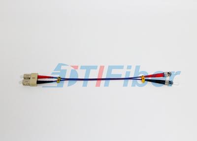 China 50 / cabos de remendo da fibra de 125 milímetros, ST multimodo do cabo de remendo/UPC ao SC/UPC à venda