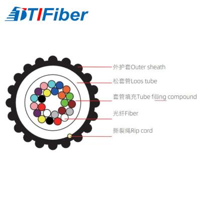China GCYFXTY Central Bundle Tube Type Micro Air Blown Micro Fiber Optic Cable Te koop