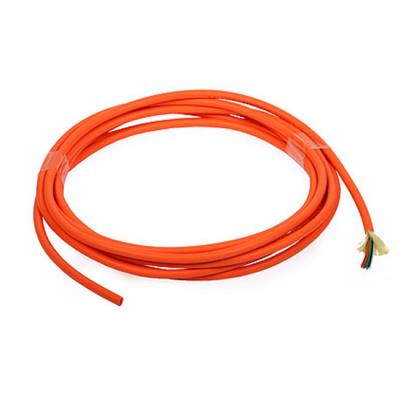 China Orange 8 cores Multimode indoor Fiber Optic Cable for telecommunications for sale