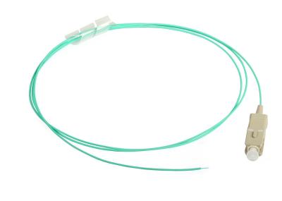 China SC UPC OM3 50/125 Fiber Optic Pigtail Aqua Fiber Optical Patch Pigtail For Network for sale