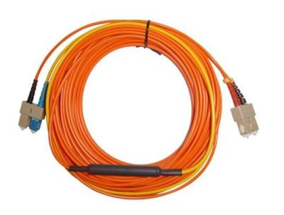 China SC APC - SC APC Optical Fiber Network Patch Cord , Orange White Black for sale