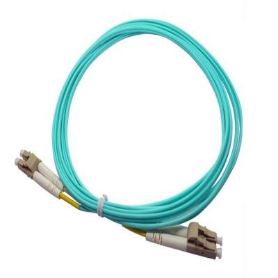China LC / PC  Aqua  Multimode OM3 Optical Fiber  patch cord for communication for sale