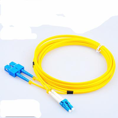 China LC - cabo de remendo de uma comunicação da fibra ótica do LC, rosa alaranjado amarelo do Aqua à venda