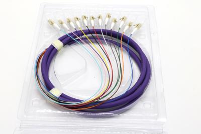 China Outdoor Pigtail Fiber Optic Cable 12 Cores LC/APC Connector Customsized Length for sale