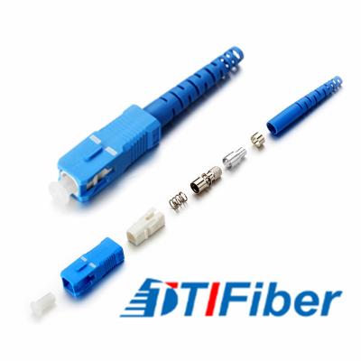 China Tipo del SC UPC SM milímetro de los conectores de cable de fribra óptica del material plástico para la red de FTTH en venta