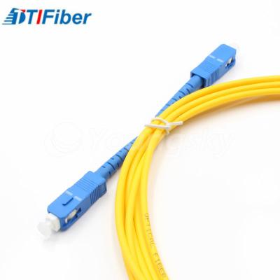 Cina applicazione dell'interno della rete del saltatore OM1/OM2 di 1M del cavo del duplex del connettore a fibra ottica dello Sc in vendita