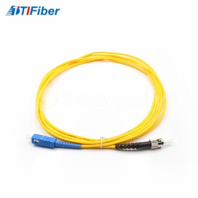 China UPC SC To ST Fiber Patch Cable Jumper Indoor Duplex OM3 0.3dB Insertion Loss for sale