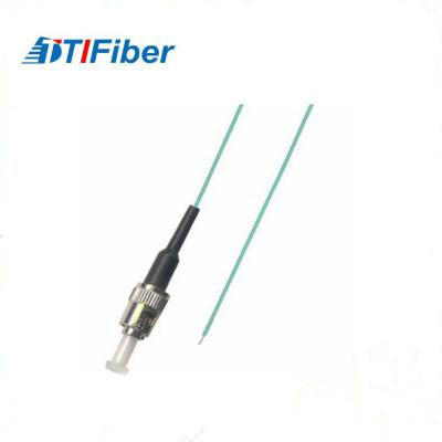 China ST Splice On Fiber Optic Pigtail Multimode OM3 Aqua 3 Meters For Telecommunication Networks for sale