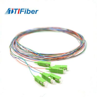 China SC/APC Pigtail Fibra Optical 6 Fiber SM Multi Color 3 Meters Length ROHS Certificated for sale