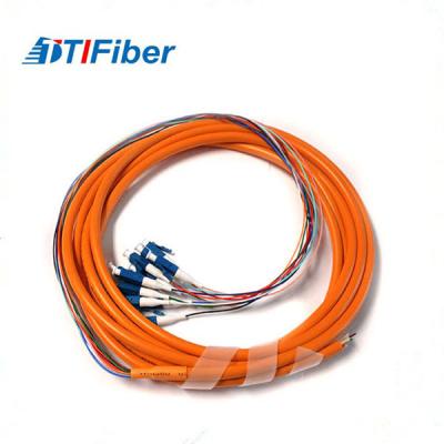 China FTTH SC-APC Multi Mode Fiber Optic Pigtail OM1 OM2 3M With Orange Jacket for sale