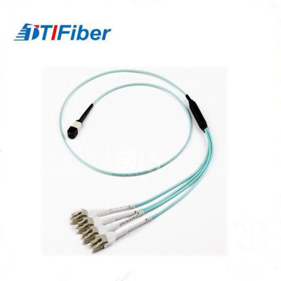 China 4G/5G MPO - LC Multimode Fiber Patch Cable , OM3 Fibre Patch Leads Long Lifespan for sale