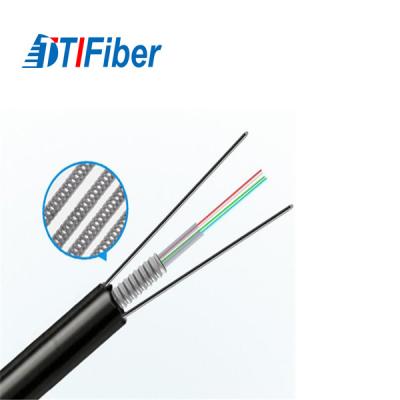 China Black Outdoor Aerial Fiber Optic Cable GYXTC8S Singlemode With 8 Fiber Count for sale