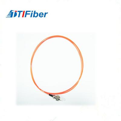 China OM1 62.5 / 125 LC Optical Fiber Pigtail , 0.9mm OFNP Fiber Optic Cable Orange Jacketed for sale
