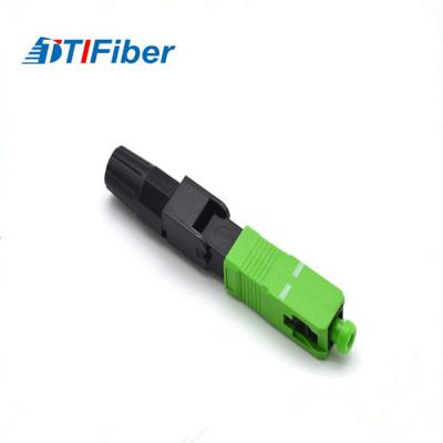 China UPC FTTH SC Single Mode Fiber Optic Connector 0.3db Insertion Loss 50N Tensile Strength for sale
