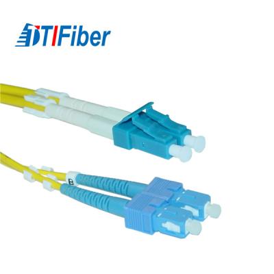 China LC To SC Fiber Patch Cable Single Mode Duplex 3m 9.84ft 9/125um OS1 ROHS Approval for sale