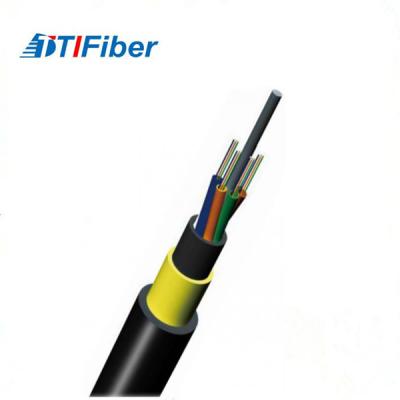 China Non Metallic Fiber Optic Cable ADSS 6/12 Core High Fibre Density With 120/100/80m Span for sale