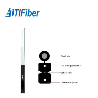 China Single Mode Fiber Optic Network Cable G652d G657A OS2 LSZH 1/2 Core Flat Bow Type for sale