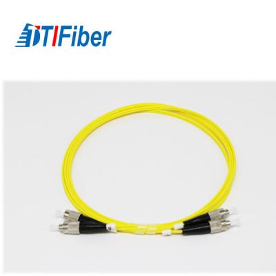 China FC To FC Duplex Single Mode Fiber Optic Network Cable Low Insertion Loss SGS Approval for sale