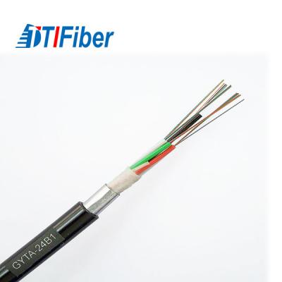 China Outdoor Armored 48 96 Core Fiber Optical Cable GYFTY53 Direct Buried For Lan Communication for sale