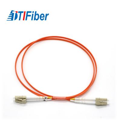 China Low Insertion Loss Multimode Fiber Optic Patch Cables MM 62.5 OM1 LC To LC Type for sale