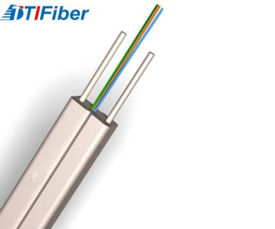 China Indoor Singlemode Fiber Optic Cable FTTH 1 2 4 Cores KFRP Strength Member Material for sale