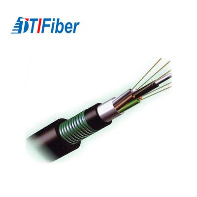 China Armored Fiber Optic Ethernet Cable GYTA53 4 8 12 24 48 96 Core Stranded Loose Tube for sale