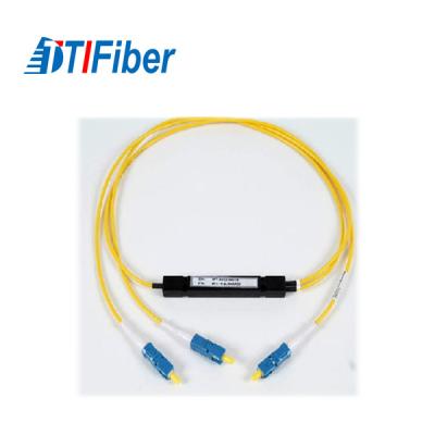 China divisor encajonado del PLC del ABS del divisor del PLC de la fibra óptica de 1X2 LC APC unimodal en venta