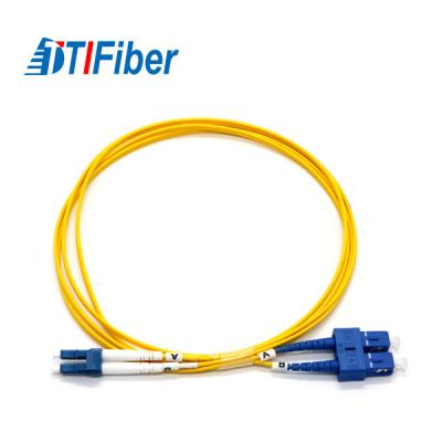 China LC-SC Single Mode1.6mm, 2.0mm, 3.0mm Duplex Fiber Optic Patch Cord for sale