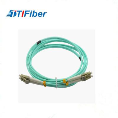 China OM3 Duplex Fiber Optic Network Cable , Fibre Optic Patch Leads APC Polish Types for sale