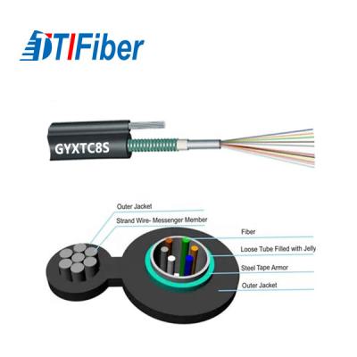 China Figure 8 Fiber Optic Cable Steel Wire Stranded Self Supporting Aerial For LAN communication for sale