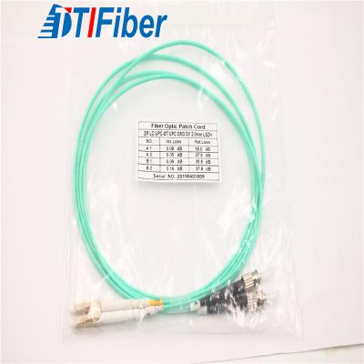 China Duplex Fiber Optic Patch Cables Connector Types 2.0MM OM3 Diameter LC/UPC-ST/UPC for sale