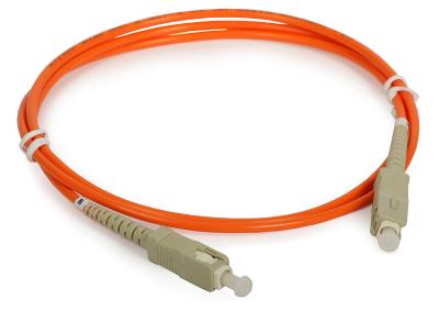 China SC UPC Orange Aqua Fiber Optic Patch Cord Test , LAN Patch Cord for sale