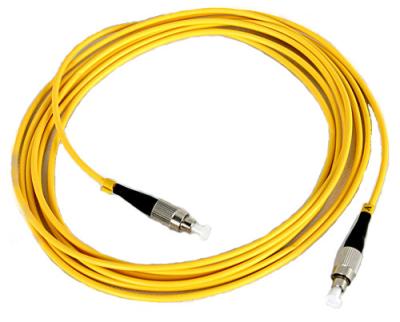 China FC Fiber Patch Cord with Yellow Cable , SM , MM Fiber Optic for sale