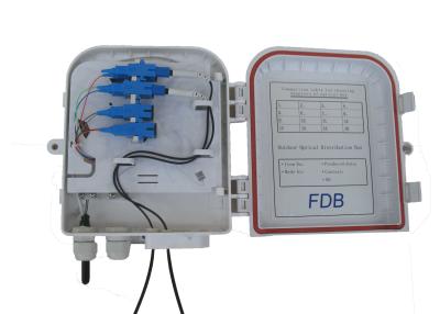 China 1×8 PLC Splitter Outdoor Fiber Optic Distribution Box High impact plastic for sale