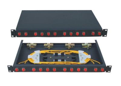 China Cold rolled steel sheet Fixed type optical fiber termination box with 1U / 2U / 3U / 4U standard structure for sale