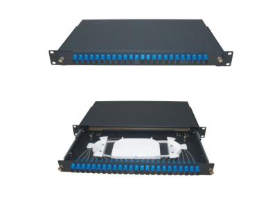 China ODF 24 Core Fiber Sliding Type Optical Fiber Termination Box  For Rack Mount for sale