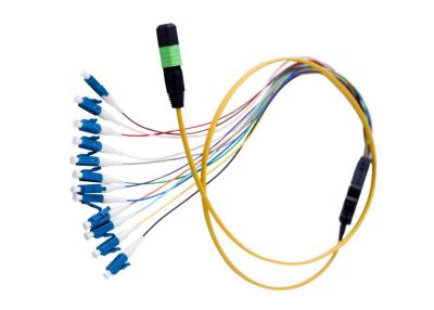 China APC 12 core MTP / MPO – LC Fiber Optic Patch Cord for Premise Installations for sale
