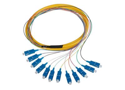 China Trança amarela/alaranjada da trança de fibra óptica do pacote do SC UPC APC, do único modo à venda