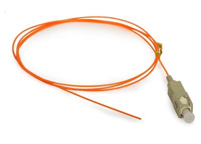 China Multimode SC MM Fiber Pigtail with UPC Poishing , 0.9mm Orange Fiber cable for sale