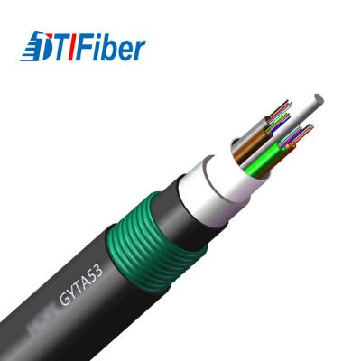 China Outdoor GYTA53 Double Armored 24 Core Single Mode Optical Cable for sale