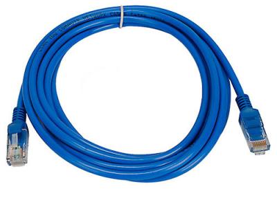 Chine corde de correction d'intérieur de réseau de l'installation Cat5e UTP 26AWG avec la veste de PVC, bleue à vendre