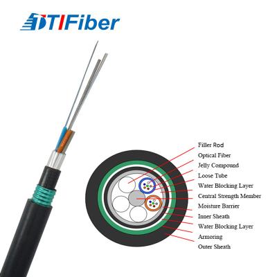 China Fibre Optic Cable GYTA53 Fibre Optic Cable 4 Core Direct Buried Tube Fiber Optic Cable for sale