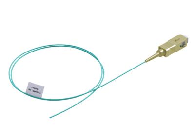 China Aqua Fiber Optic Pigtail for OM3 / OM4 Fiber Optic Cable Lead for sale