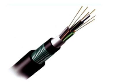 China PE Jacket GYTA optical fiber cable with Steel Central Strength Member for sale