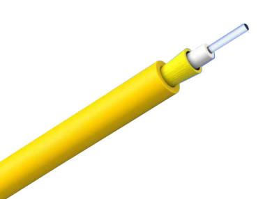 China Simplex Indoor Fiber Optic Cable for Telecommunication Network , Yellow for sale