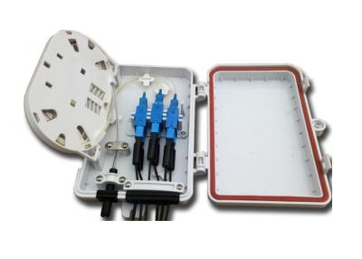China Wall - mounted 4port FTTH customer terminal box with SC Adapters for sale